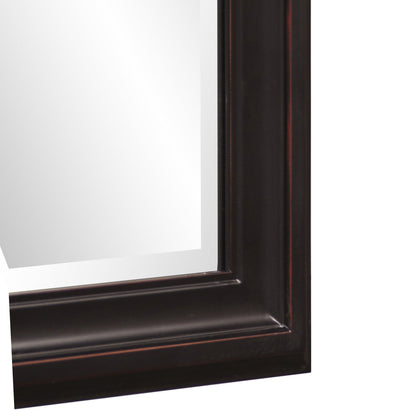 HomeRoots Rectangle Oil Rubbed Bronze Finish Mirror with Wooden Bronze Frame