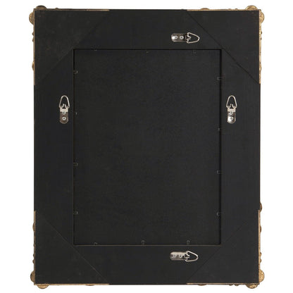 HomeRoots Rectangular Gold Leaf Mirror with Scrolling Flourish