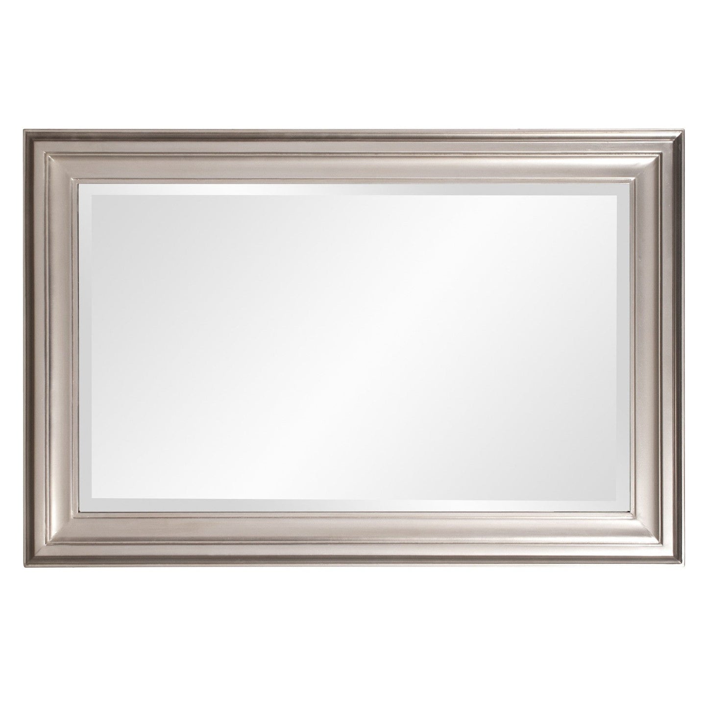 HomeRoots Rectangular Mirror with Leaf Wood Frame