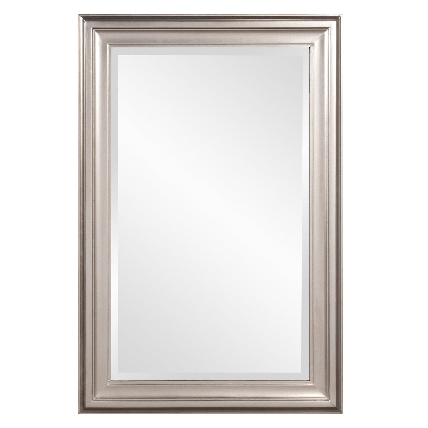 HomeRoots Rectangular Mirror with Leaf Wood Frame