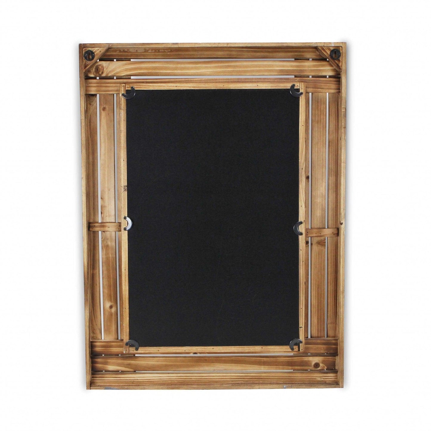 HomeRoots Rectangular Multicolored Wood Framed Mirror