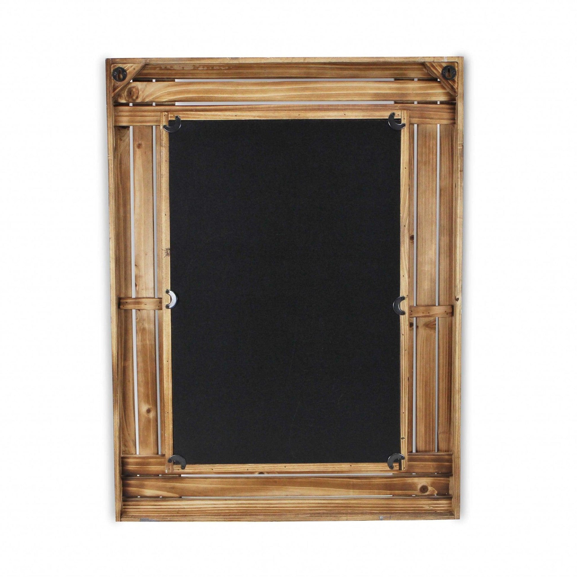 HomeRoots Rectangular Multicolored Wood Framed Mirror