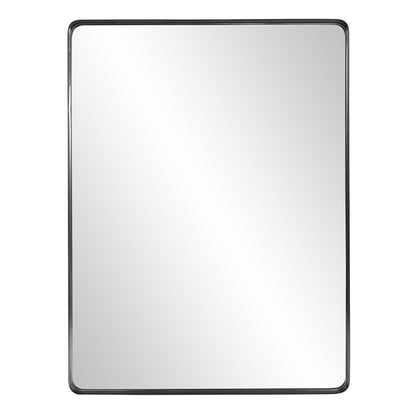 HomeRoots Rectangular Stainless Steel Frame with Brushed Black Finish