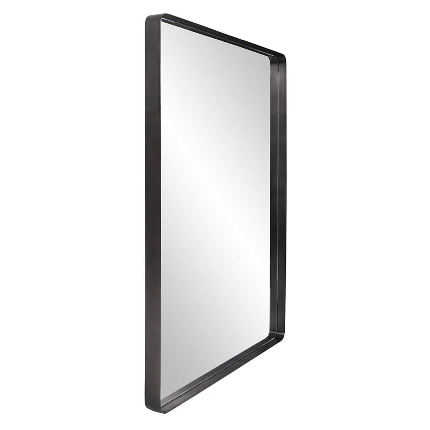 HomeRoots Rectangular Stainless Steel Frame with Brushed Black Finish