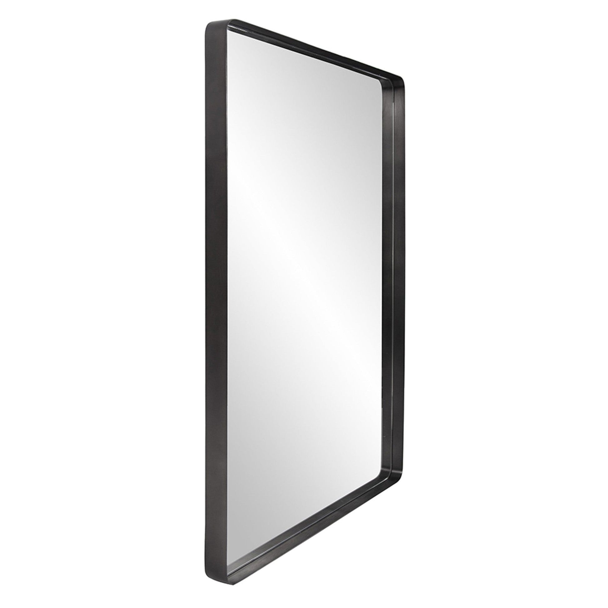 HomeRoots Rectangular Stainless Steel Frame with Brushed Black Finish