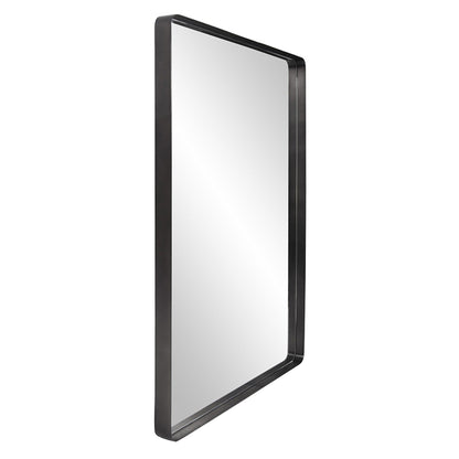 HomeRoots Rectangular Stainless Steel Frame with Brushed Black Finish