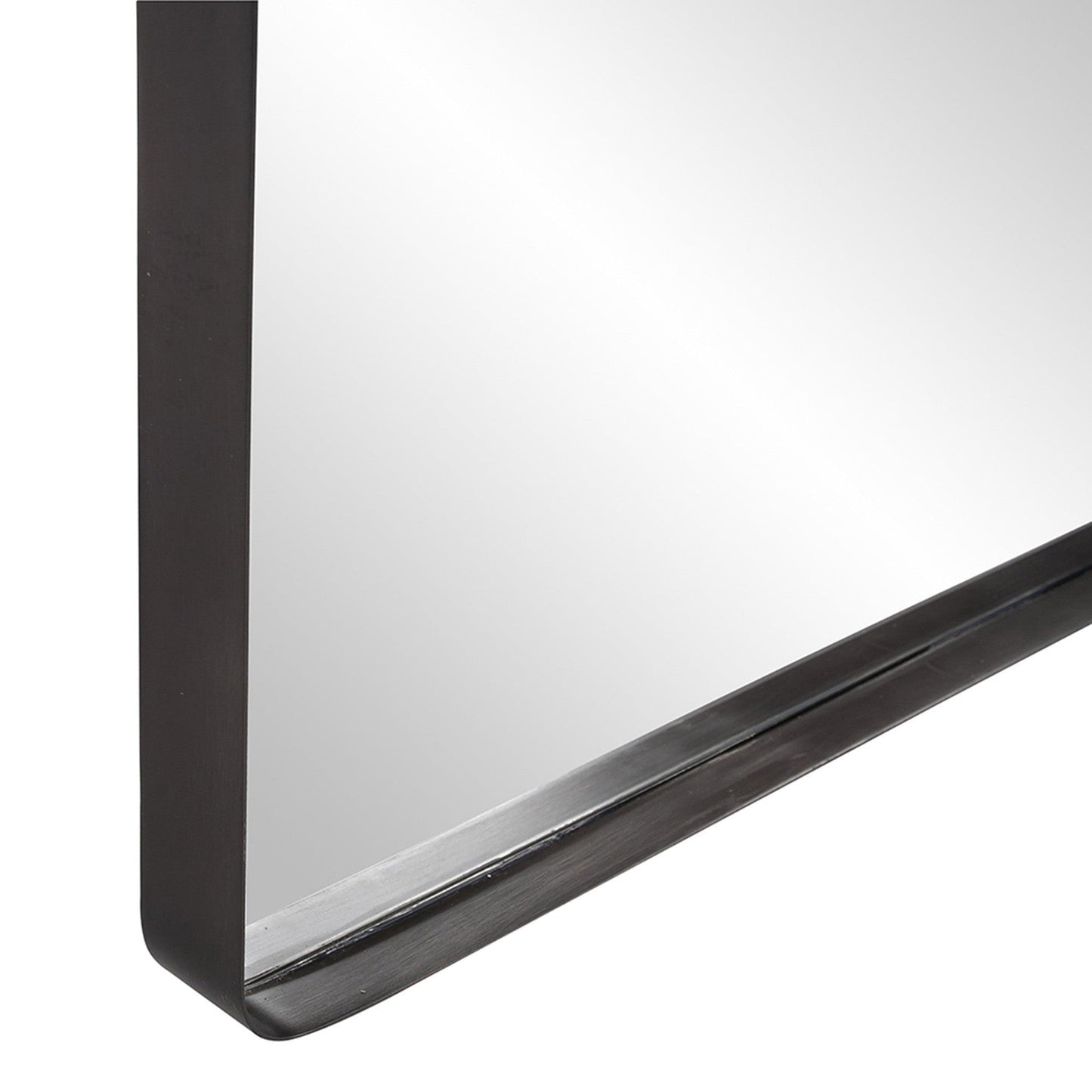 HomeRoots Rectangular Stainless Steel Frame with Brushed Black Finish