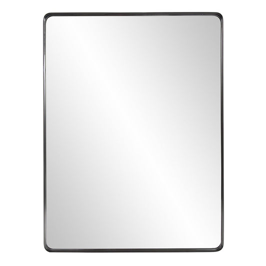 HomeRoots Rectangular Stainless Steel Frame with Brushed Black Finish
