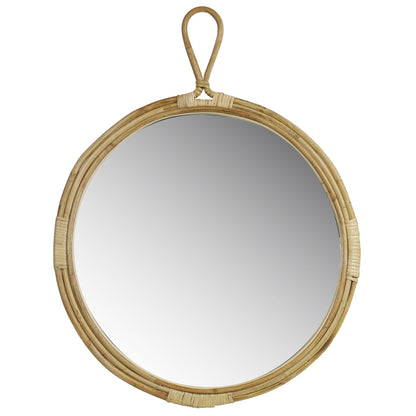 HomeRoots Round Bamboo Wall Mirror