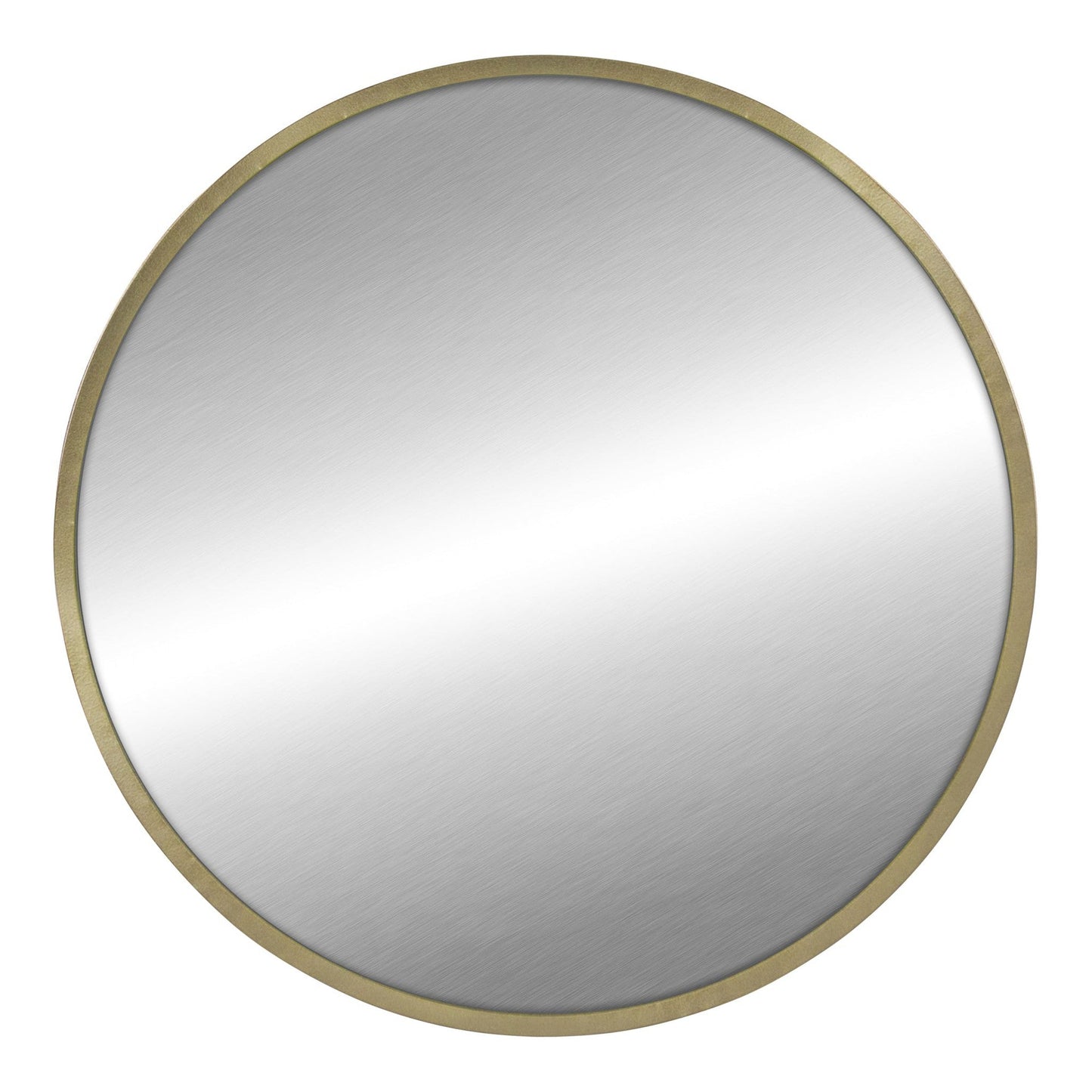 HomeRoots Round Wall Mirror with Matte Gold Finish