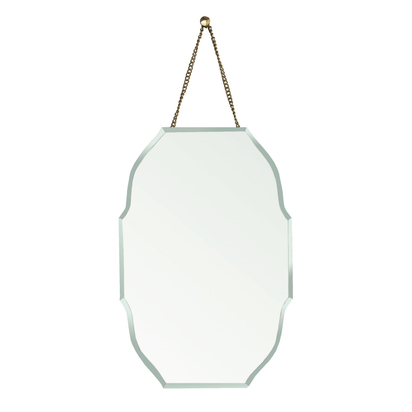 HomeRoots Rounded Octagon Beveled Hanging Mirror