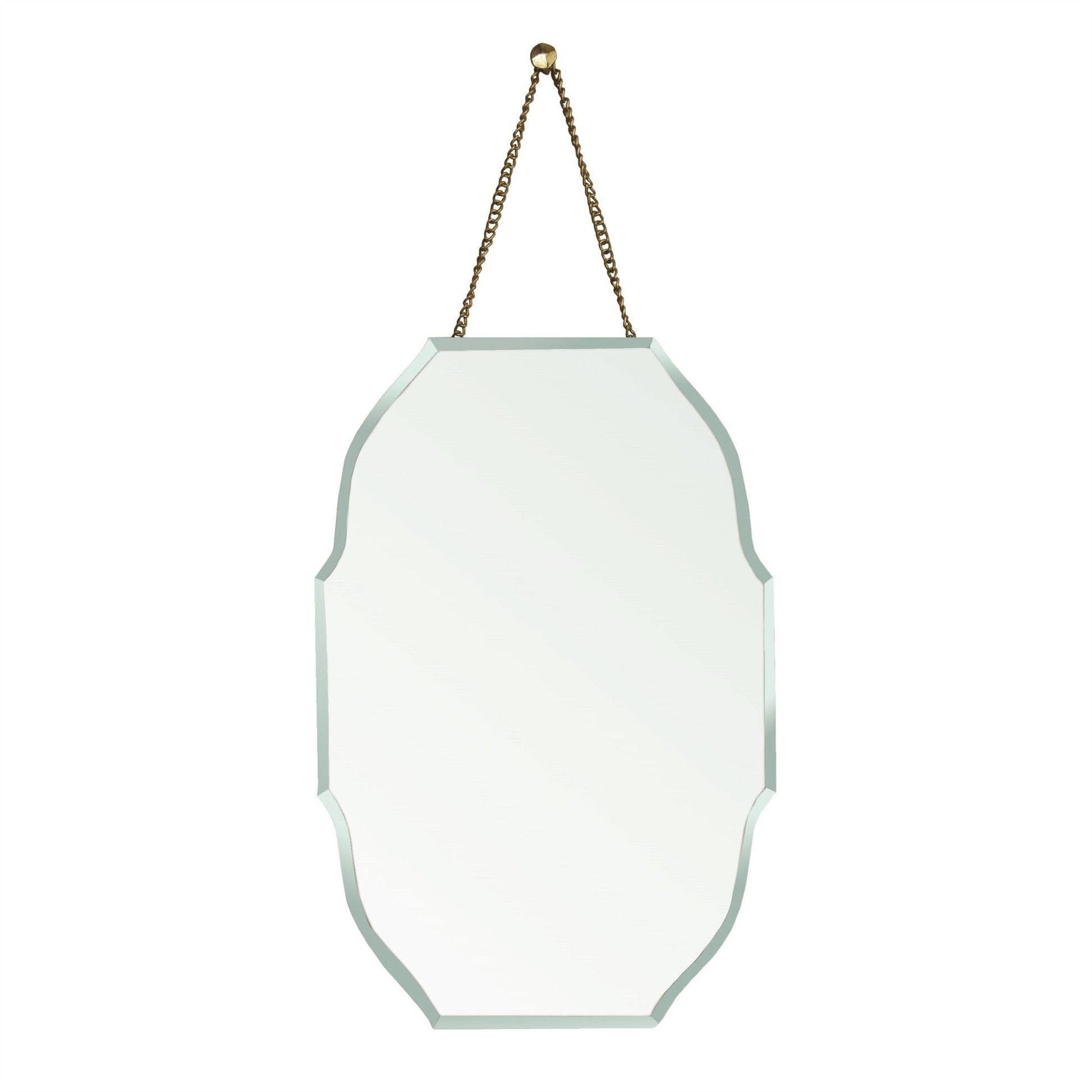 HomeRoots Rounded Octagon Beveled Hanging Mirror