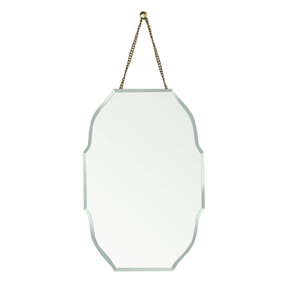 HomeRoots Rounded Octagon Beveled Hanging Mirror