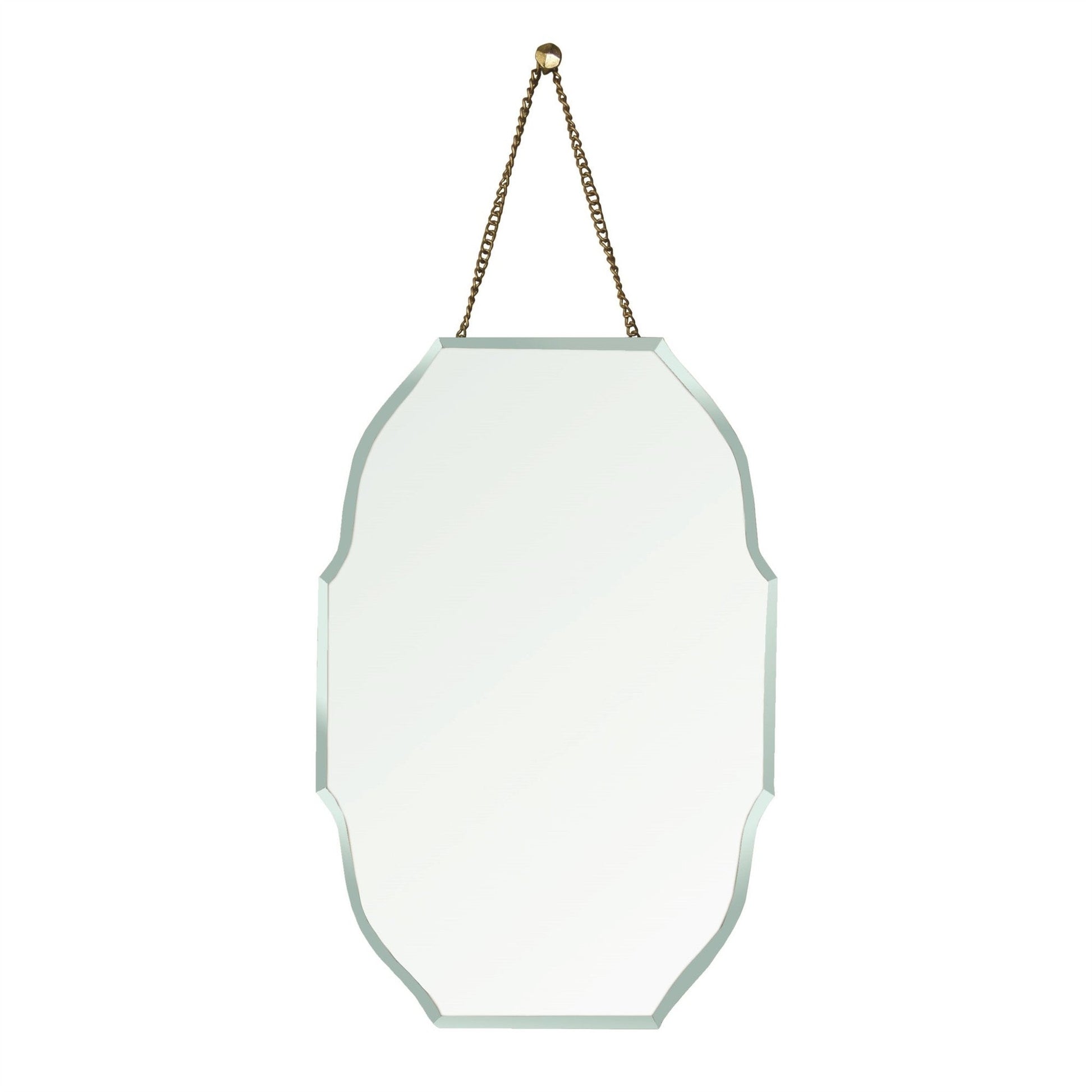 HomeRoots Rounded Octagon Beveled Hanging Mirror