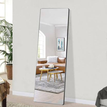 HomeRoots Rounded Wooden Standing Mirror