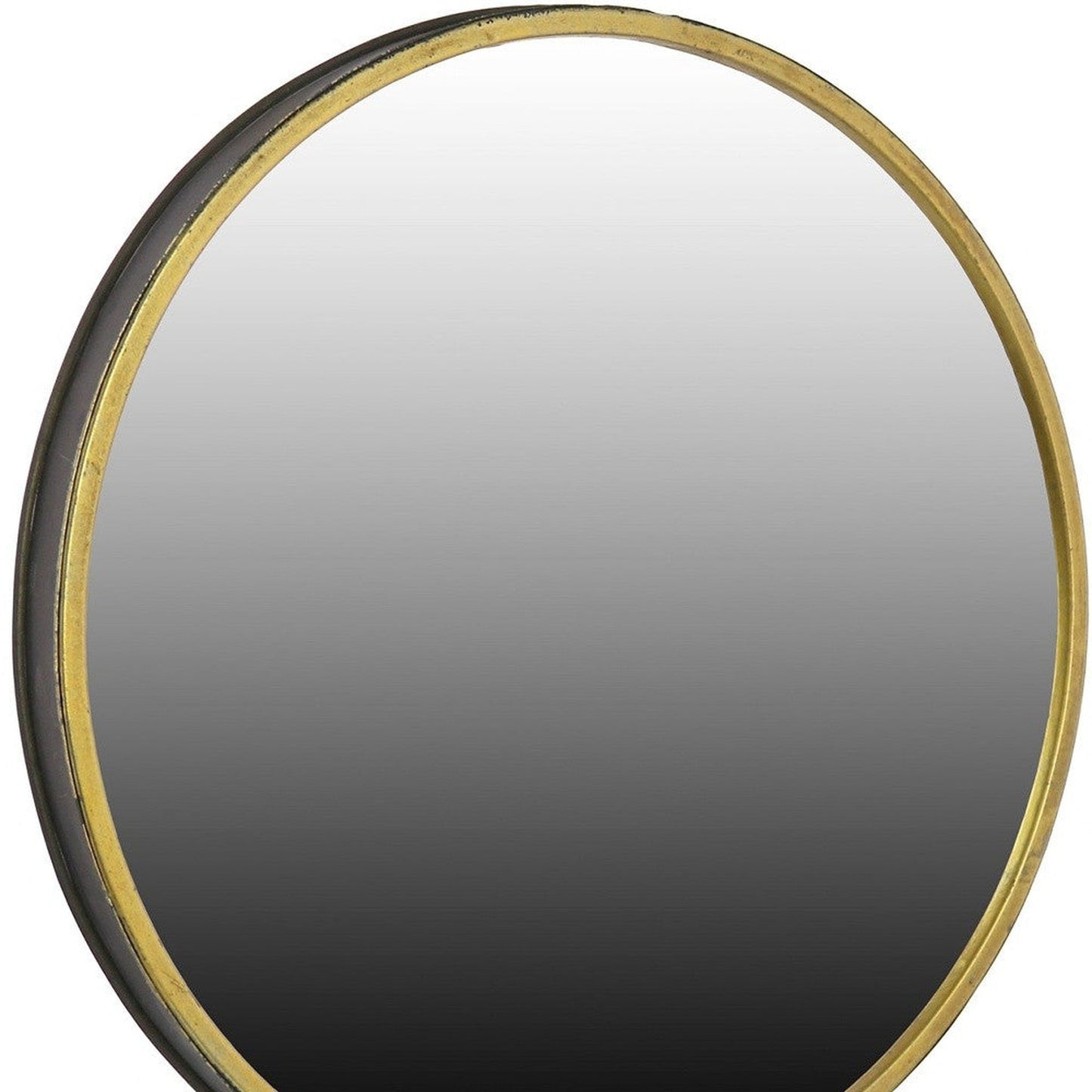 HomeRoots Rustic Gold Round Mirror Sconce