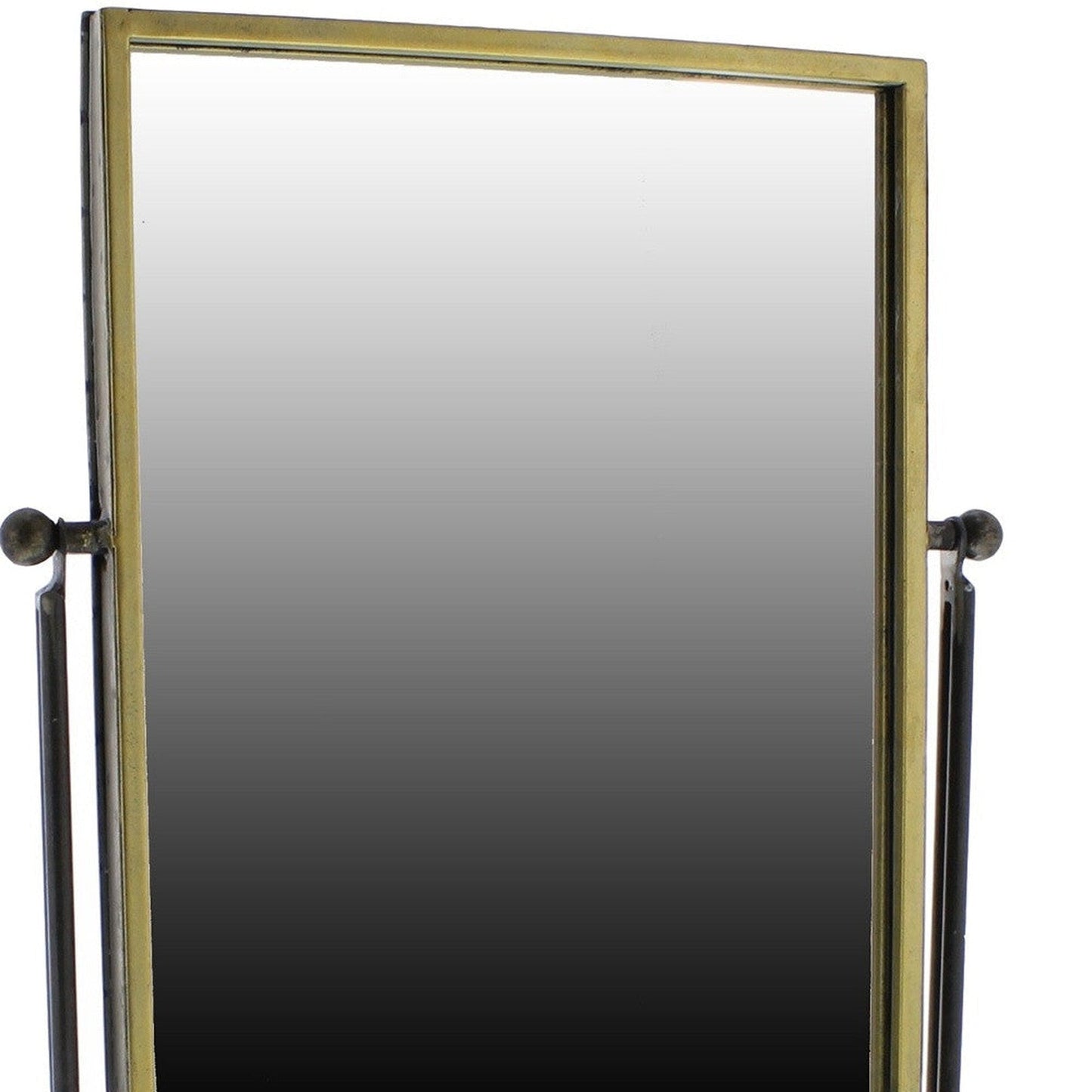 HomeRoots Rustic Goldtone Rectangular Vanity Mirror
