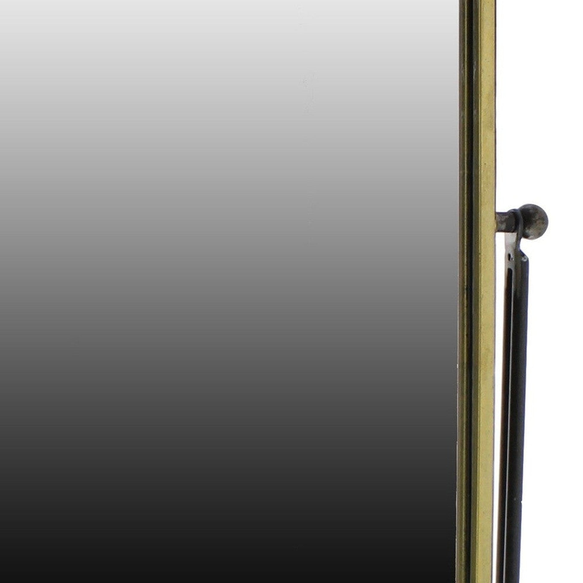 HomeRoots Rustic Goldtone Rectangular Vanity Mirror