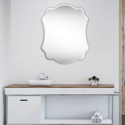 HomeRoots Scalloped Concave Glass Mirror