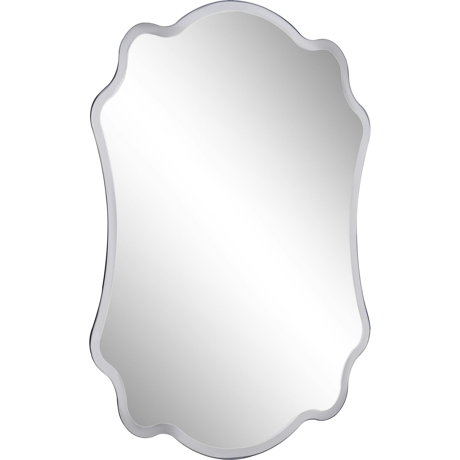HomeRoots Scalloped Concave Glass Mirror