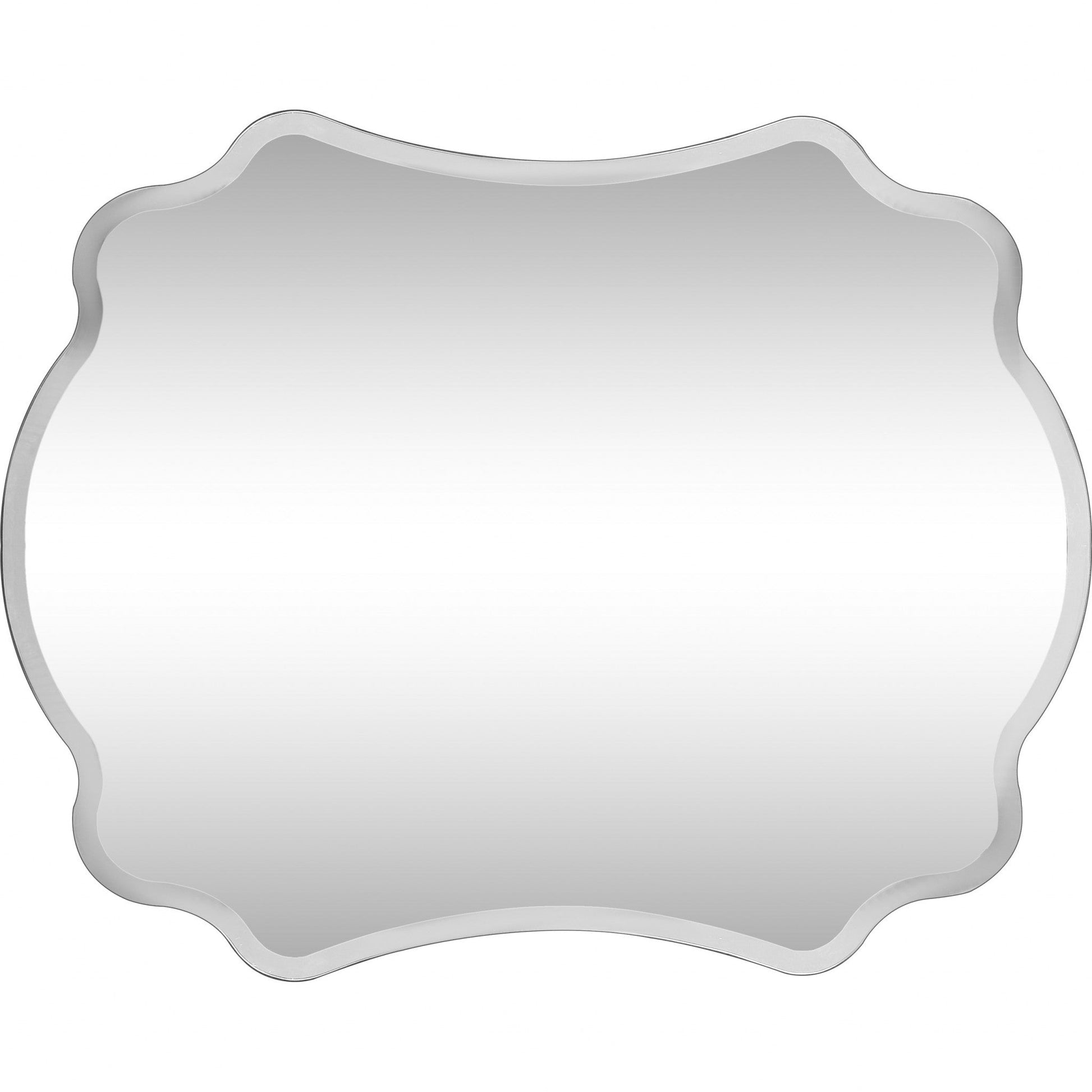 HomeRoots Scalloped Concave Glass Mirror