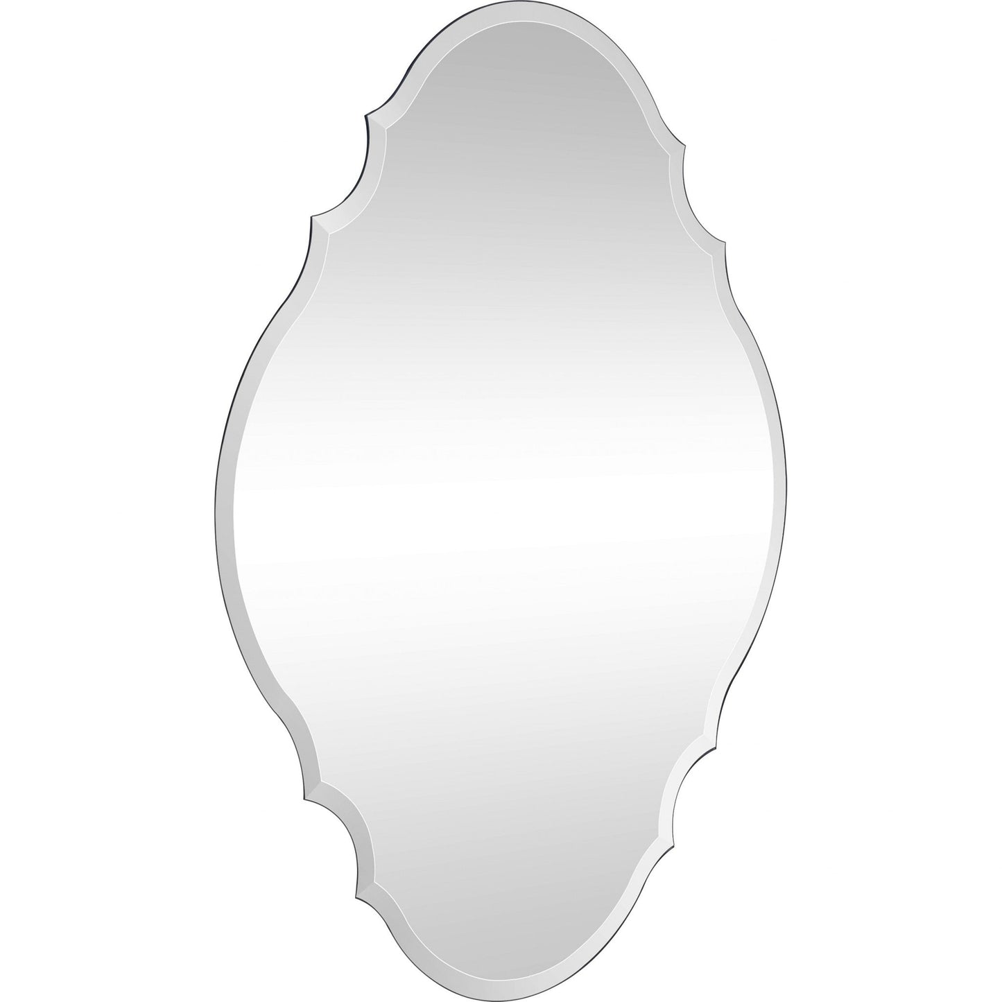 HomeRoots Scalloped Convex Glass Mirror