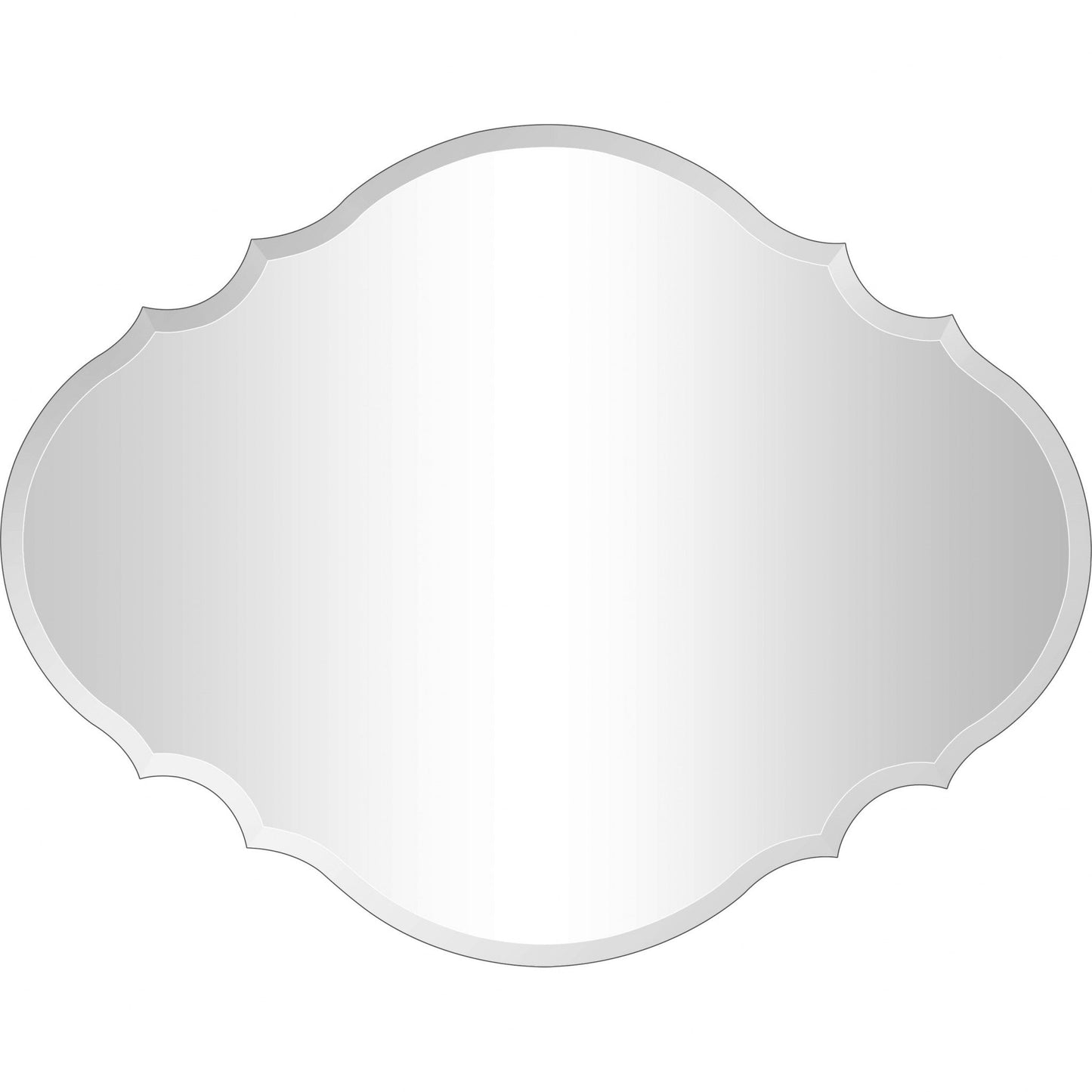 HomeRoots Scalloped Convex Glass Mirror