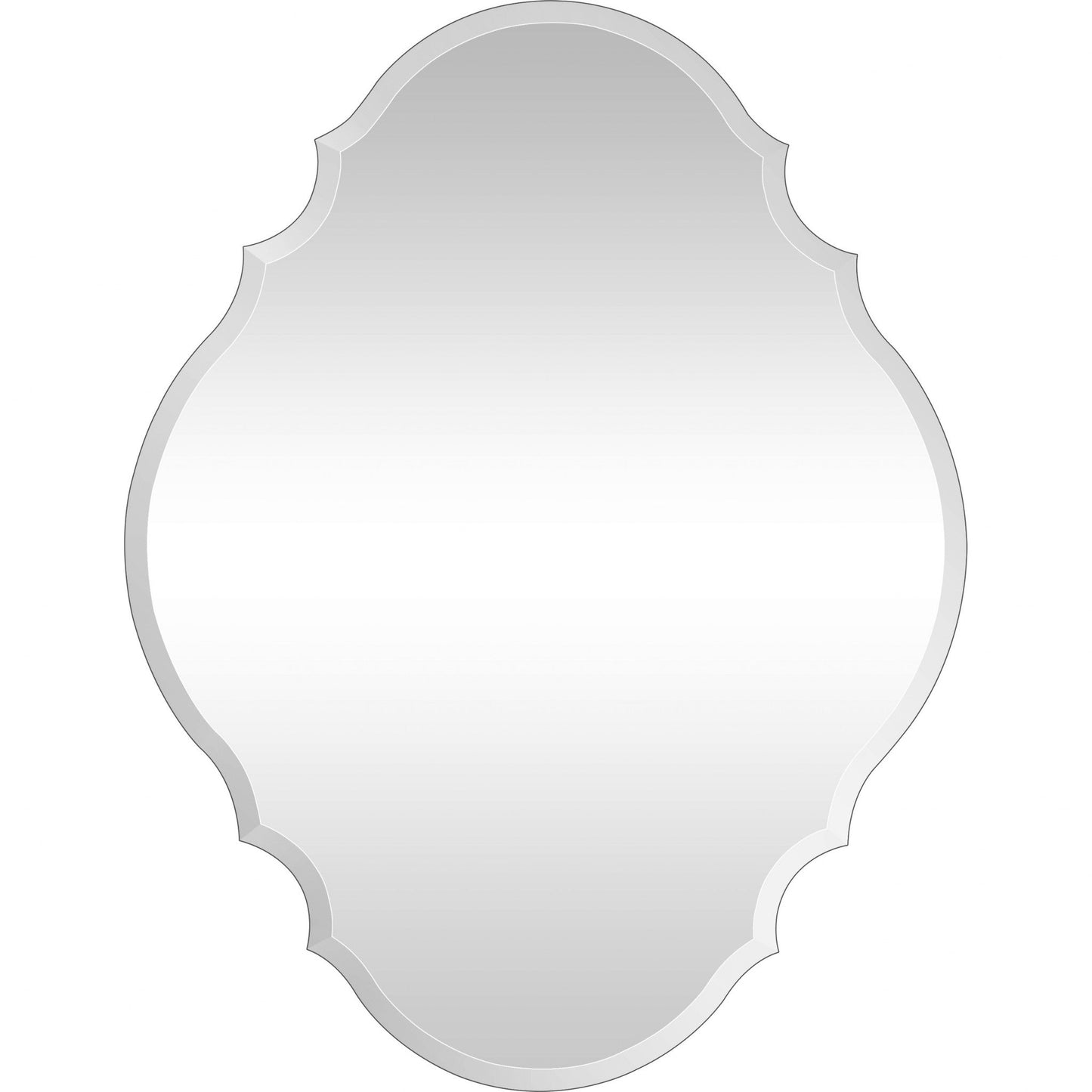 HomeRoots Scalloped Convex Glass Mirror