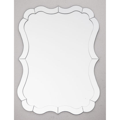 HomeRoots Scalloped Frameless Wall Mirror