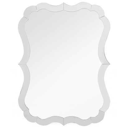 HomeRoots Scalloped Frameless Wall Mirror