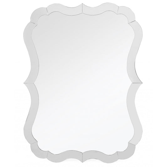 HomeRoots Scalloped Frameless Wall Mirror