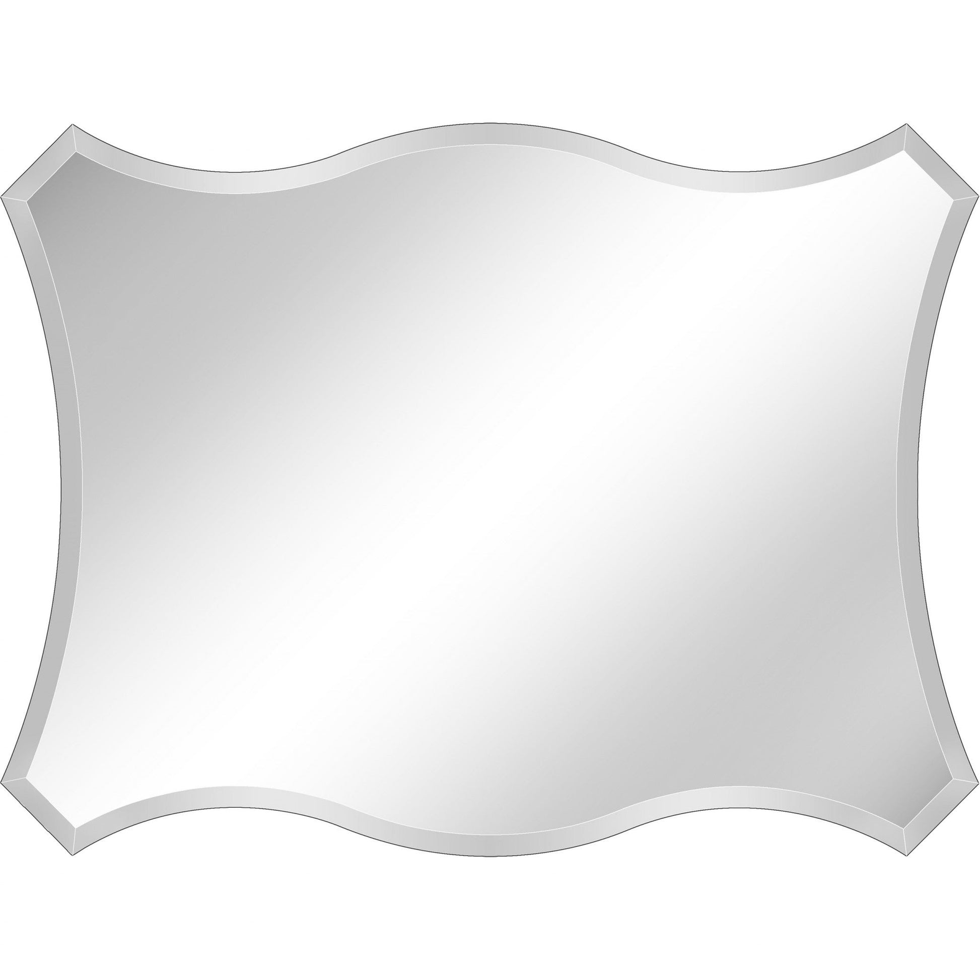 HomeRoots Scalloped Quatrefoil Glass Mirror