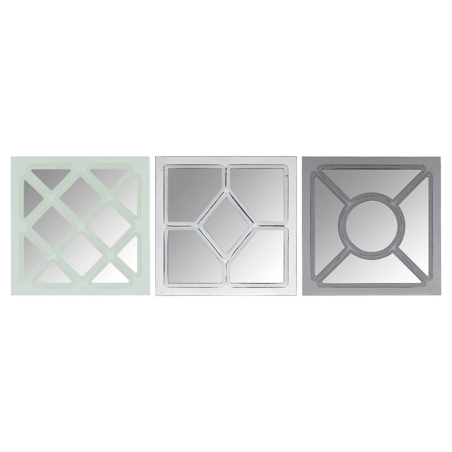 HomeRoots Set of 3 Geometric Wall Mirrors