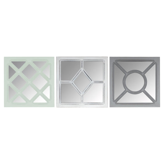 HomeRoots Set of 3 Geometric Wall Mirrors