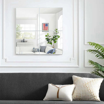 HomeRoots Set of Eight Modern Frameless Mirror Tiles