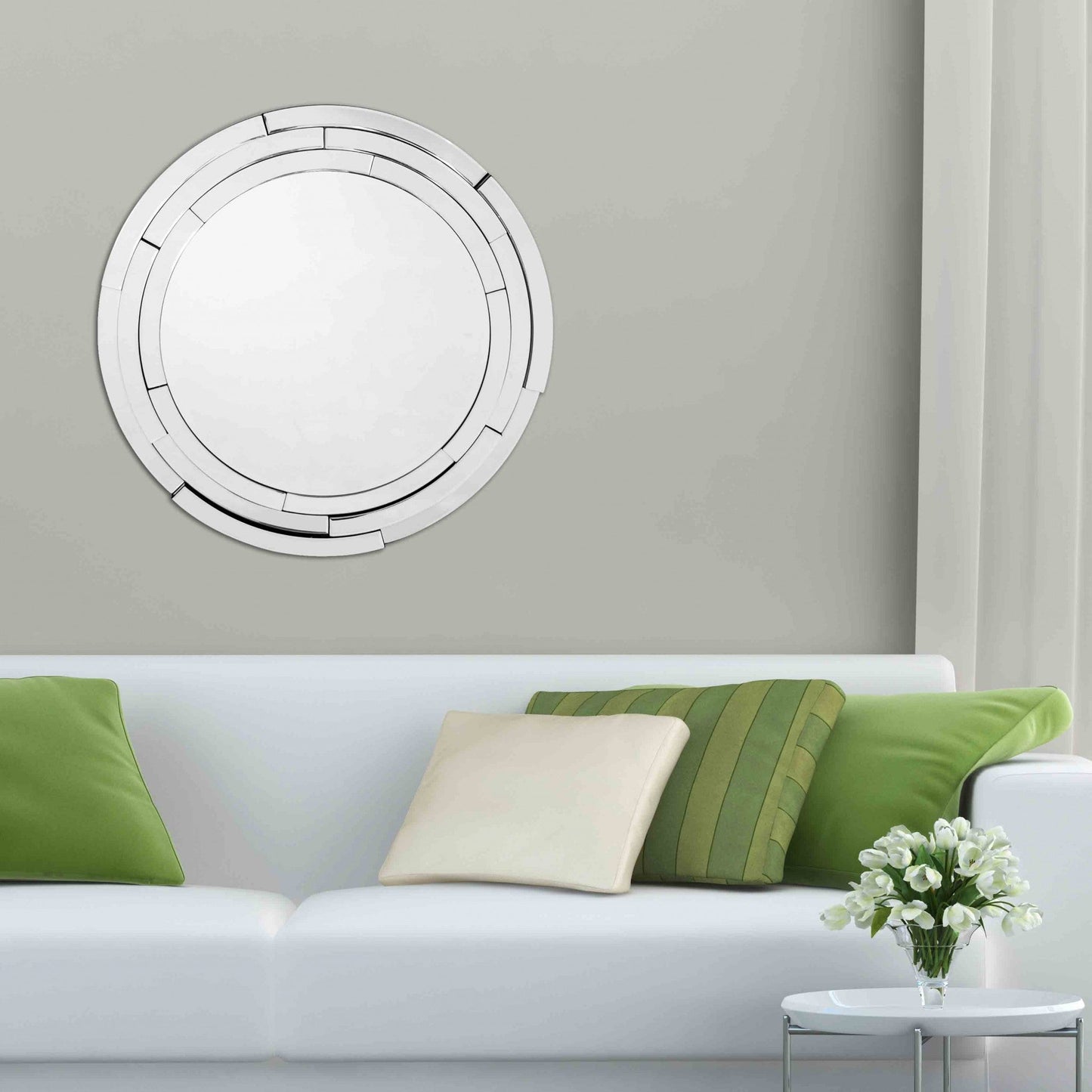 HomeRoots Silver 3D Framed Mirror