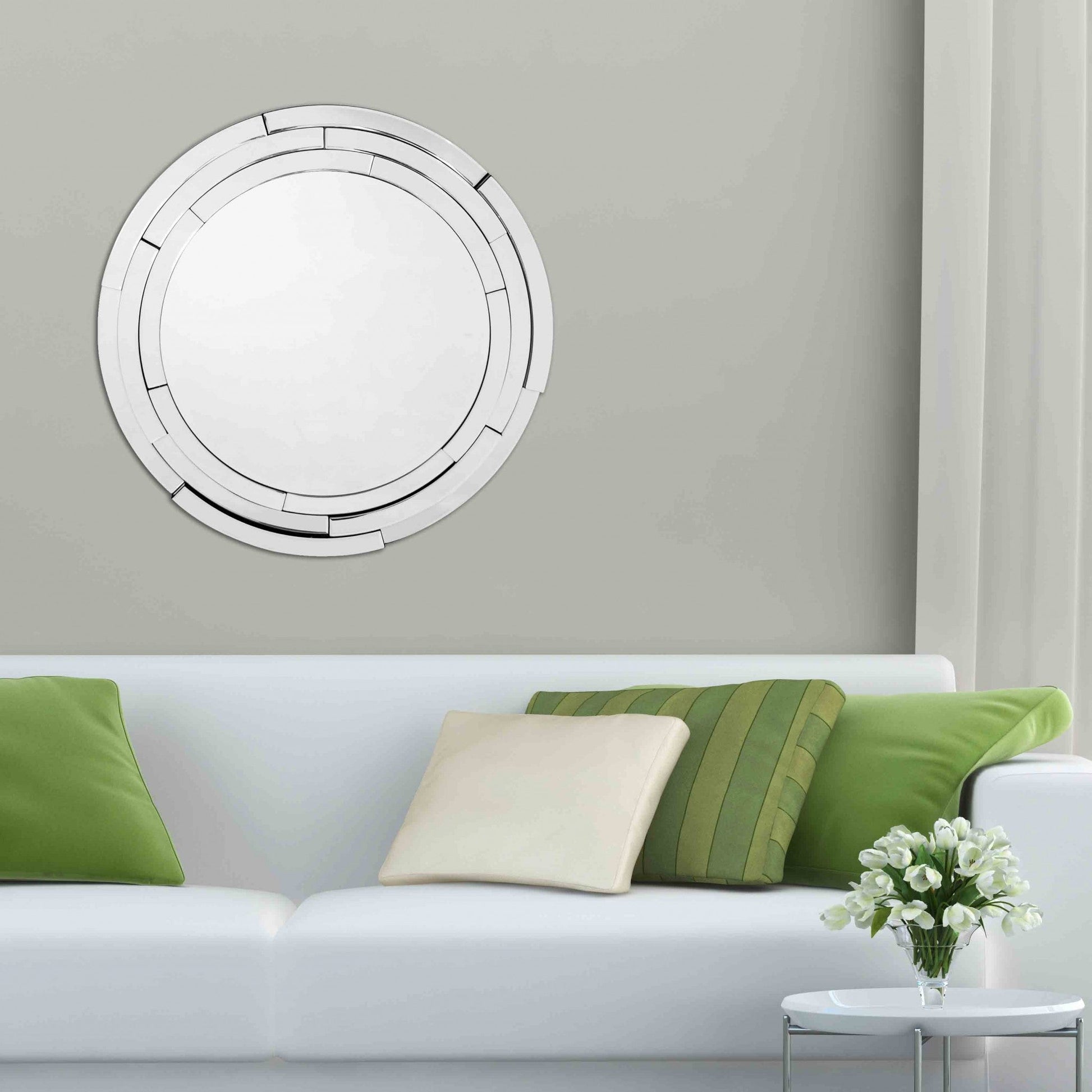 HomeRoots Silver 3D Framed Mirror