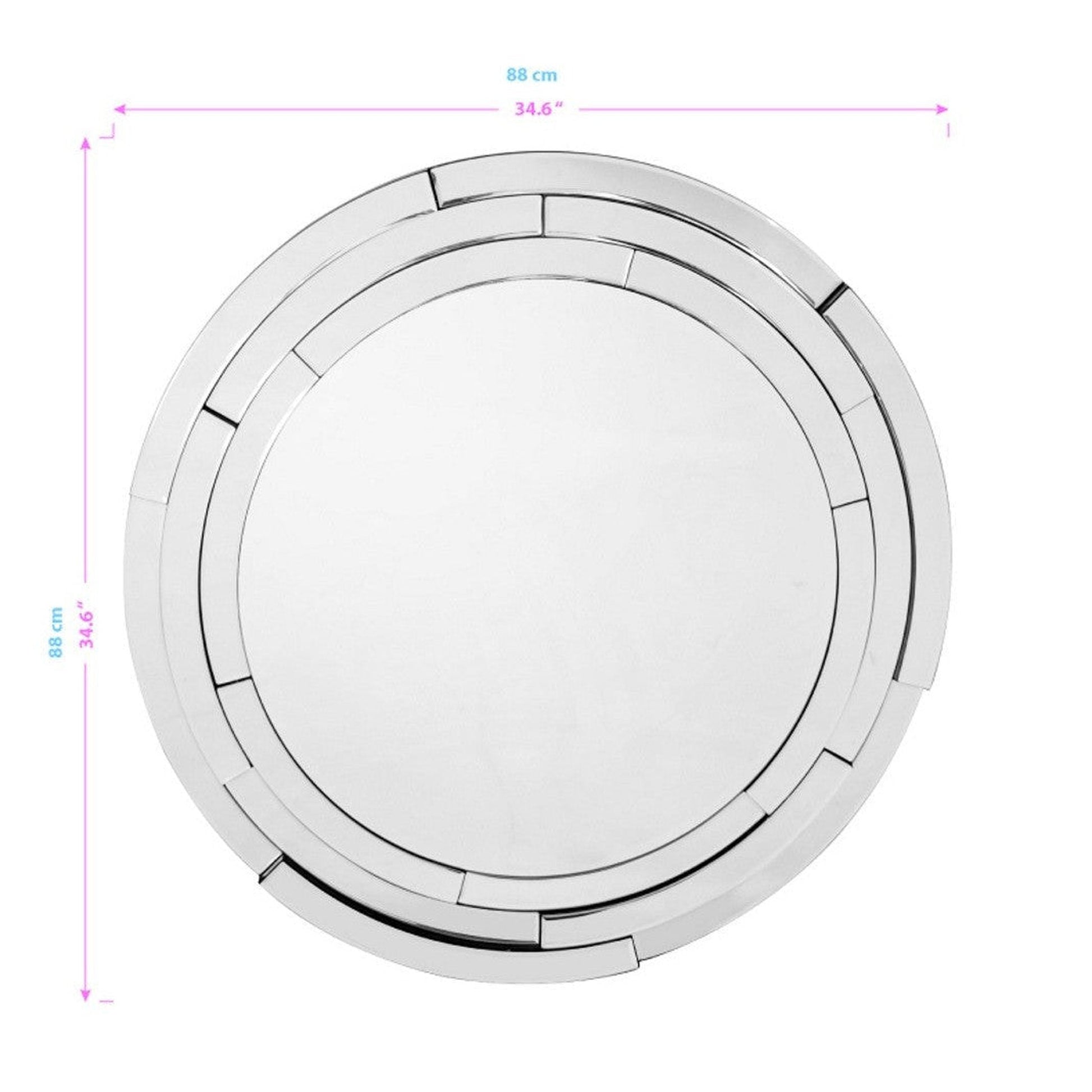 HomeRoots Silver 3D Framed Mirror