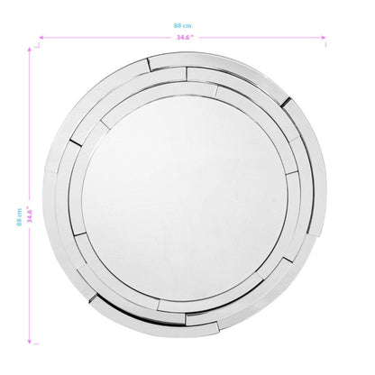 HomeRoots Silver 3D Framed Mirror