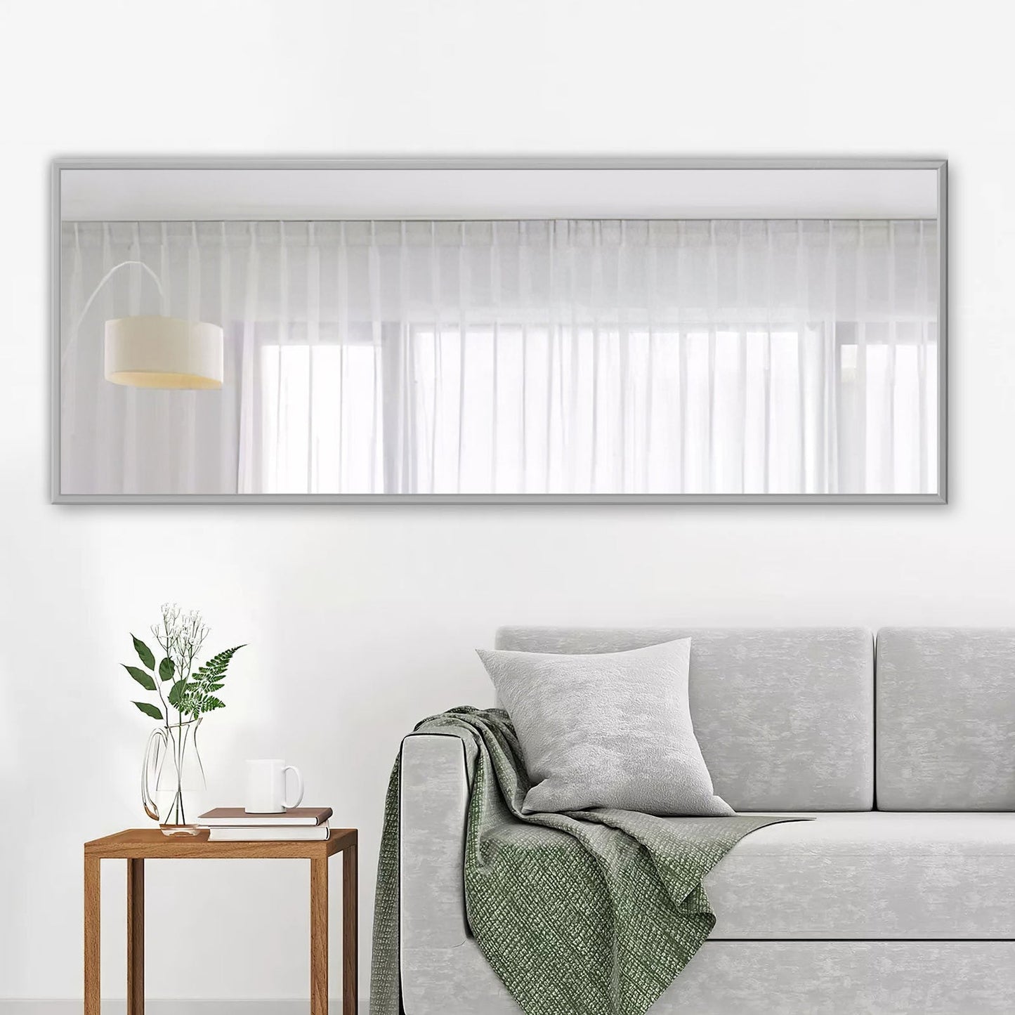 HomeRoots Silver Aluminum Framed Mirror