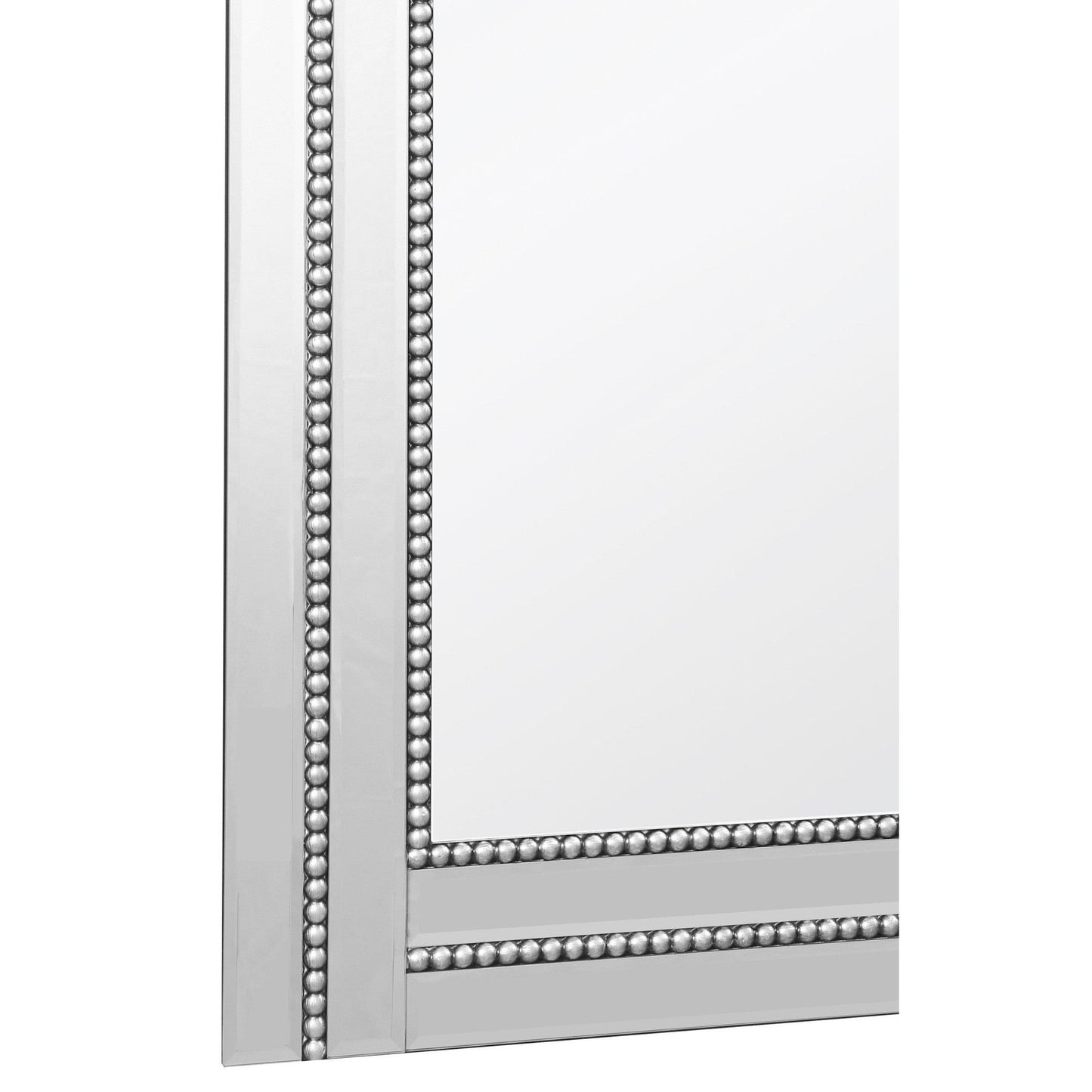 HomeRoots Silver Beaded Frame Mirror