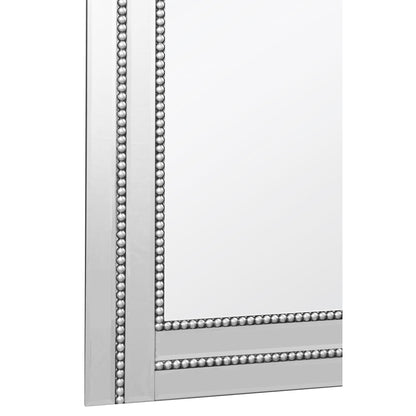 HomeRoots Silver Beaded Frame Mirror