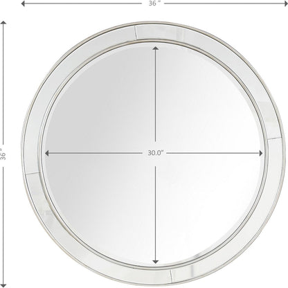 HomeRoots Silver Beaded Wall Mirror