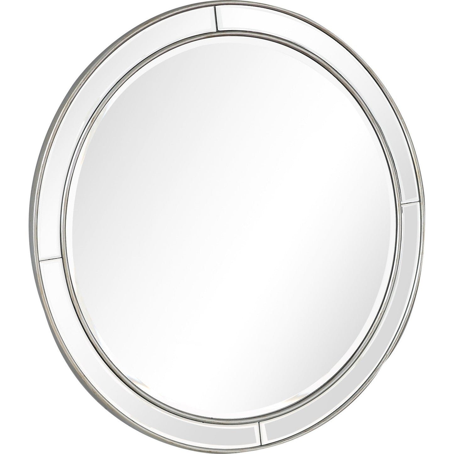 HomeRoots Silver Beaded Wall Mirror