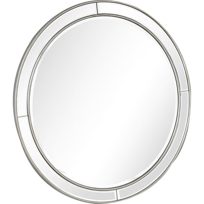 HomeRoots Silver Beaded Wall Mirror