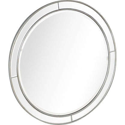 HomeRoots Silver Beaded Wall Mirror