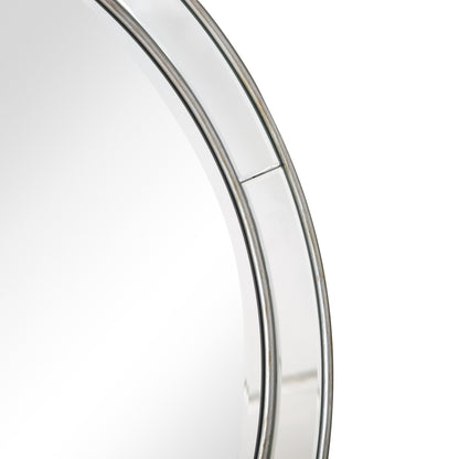 HomeRoots Silver Beaded Wall Mirror