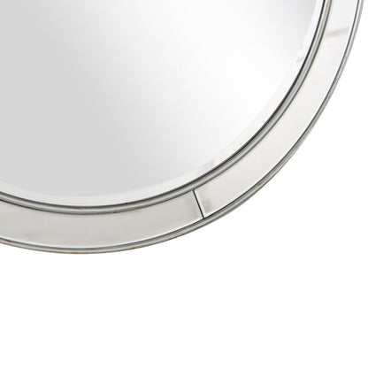 HomeRoots Silver Beaded Wall Mirror