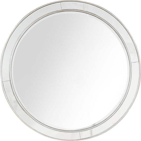HomeRoots Silver Beaded Wall Mirror