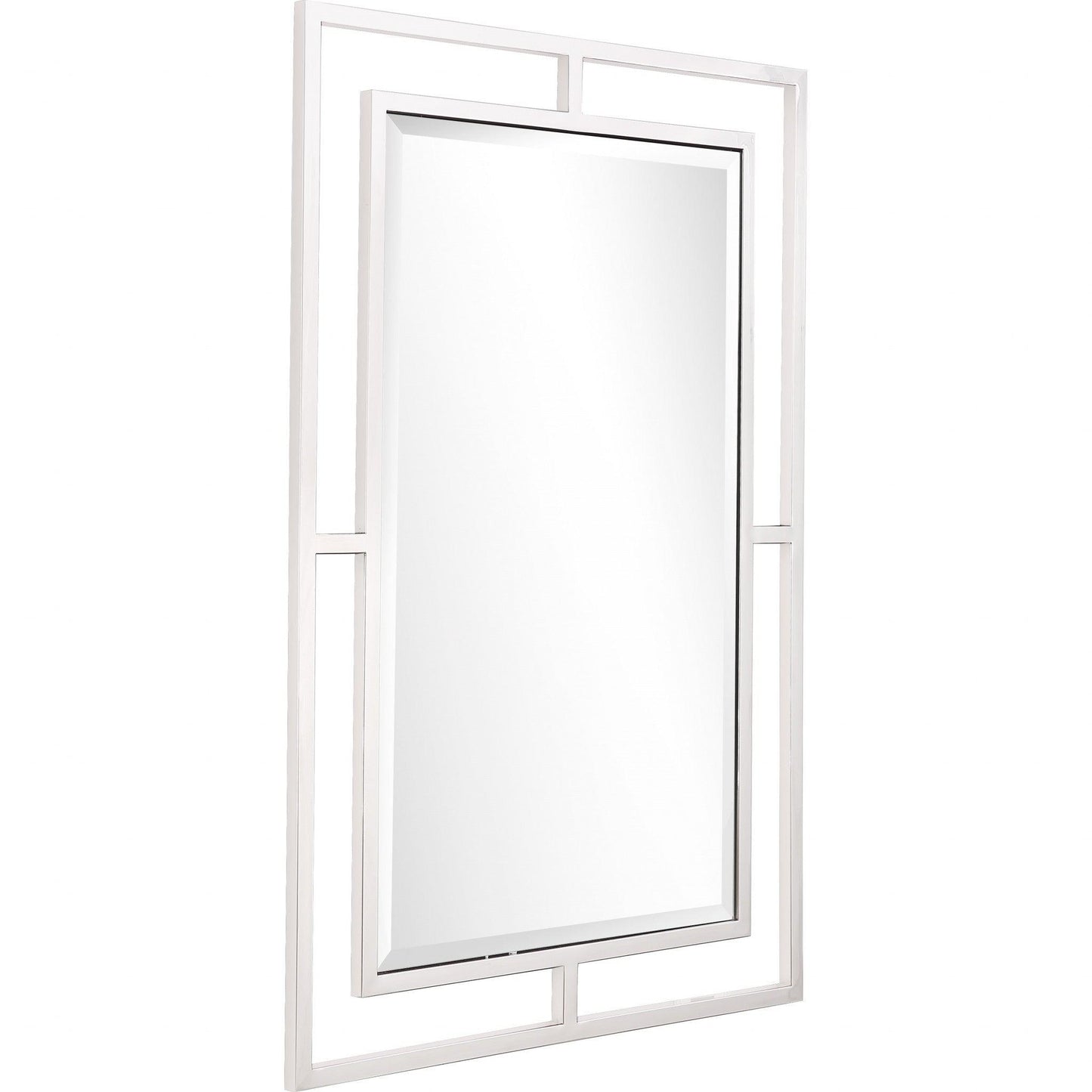HomeRoots Silver Chic Rectangular Wall Mirror